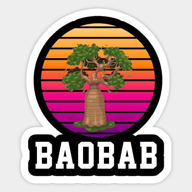 Baobab Upside Down Tree Baobab Madagascar Sticker by soufyane